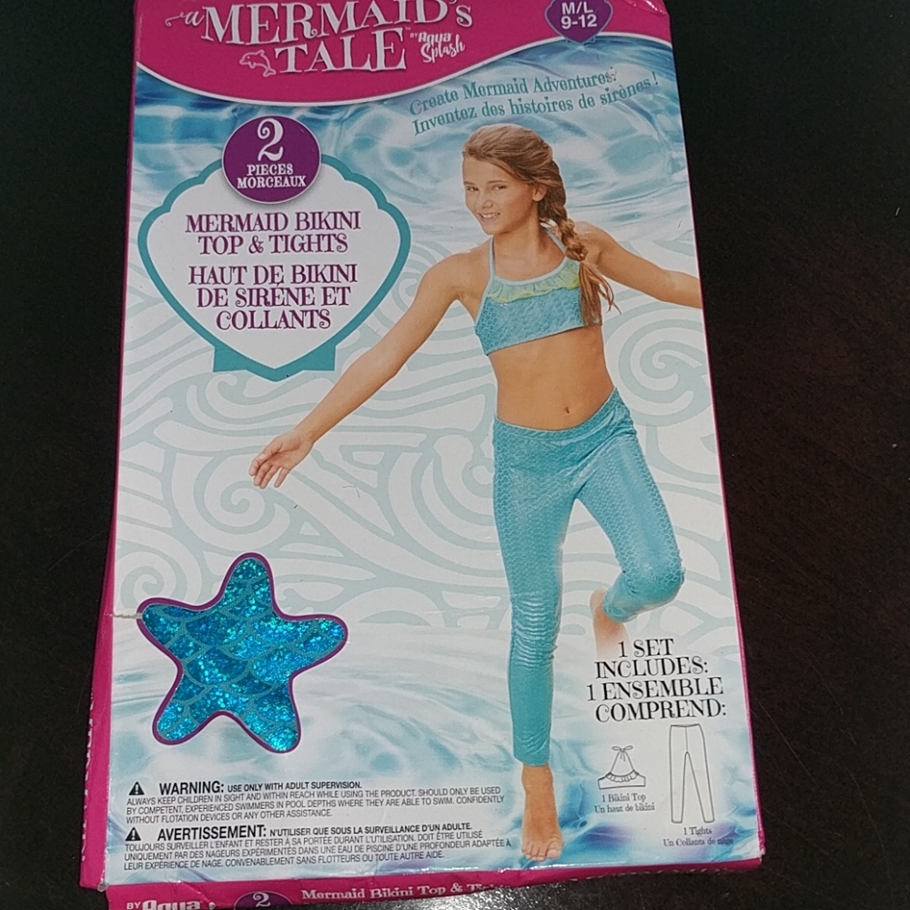 NWT mermaid bikini top & tights